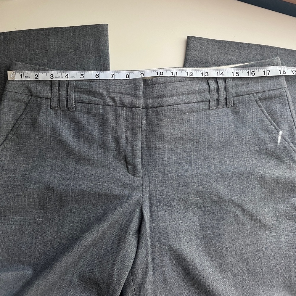 Express Chambray Linen Blend Blue-Gray Wide Leg Trousers Sz 12S - Picture 9 of 11